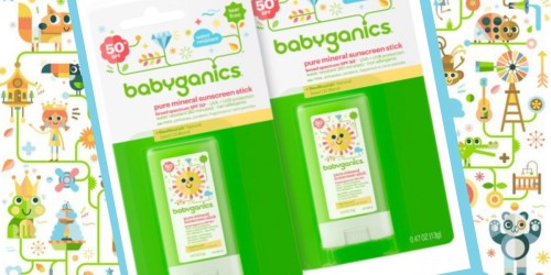 Amazon: TWO Babyganics Baby Sunscreen Sticks Only $4.89 Shipped ($2.45 Each)