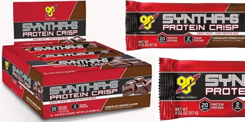 Amazon: BSN Syntha-6 Protein Crisp Bars 12-Pack Only $13.99 (Regularly $24.99)