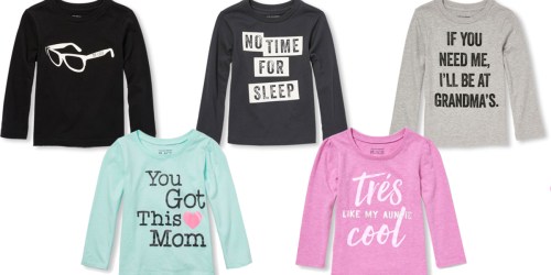 The Children’s Place: Free Shipping + 50% Off Sitewide = Tees Only $2.85 Shipped & More Deals