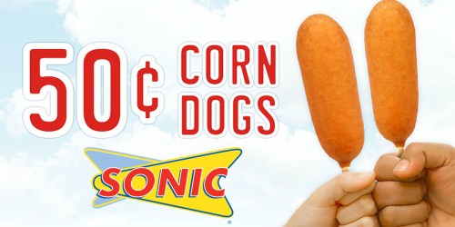 Sonic Drive-In: 50¢ Corn Dogs ALL Day Tomorrow