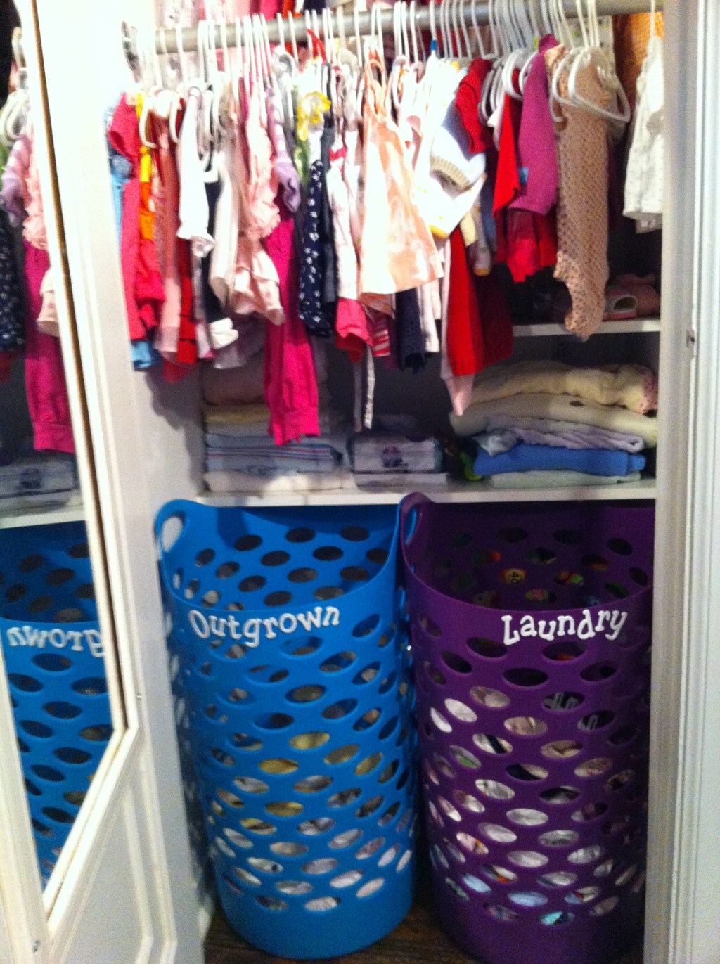 Laundry Basket Closet Storage Hack