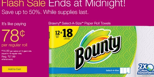 Quill.com: *HOT* Deal on Bounty Paper Towels, Charmin Toilet Paper, Tide PODS & More