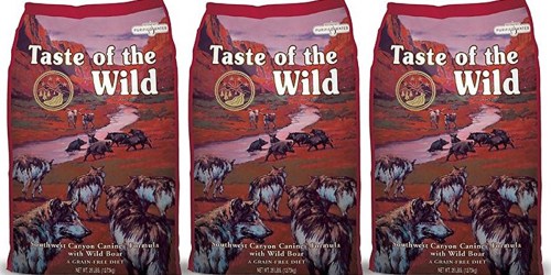 Amazon: Taste Of The Wild Dry Dog Food 28lb Bag Only $34.29 Shipped (Regularly $50)