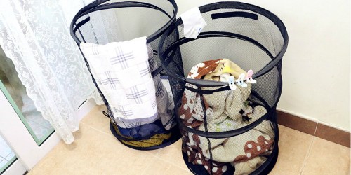 Amazon: Ohuhu Pop-Up Mesh Black Laundry Hamper 2-Pack ONLY $13.85 – Just $7 Each