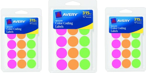 Amazon: Avery Color Coding Labels 315-Count Pack Only $1.12 (Regularly $4.95) & More