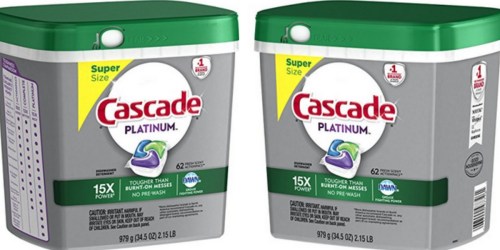 Amazon: Cascade Platinum ActionPacs 62-Count Only $8.24 Shipped