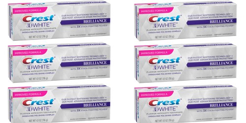 6 Pack Crest 3D White Brilliance Toothpaste Only $8.99 Shipped ($1.50 Per Tube)