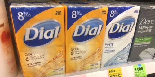 Walgreens: Dial Bar Soap 8-Pack ONLY $2 (Just 25¢ Per Bar) & More