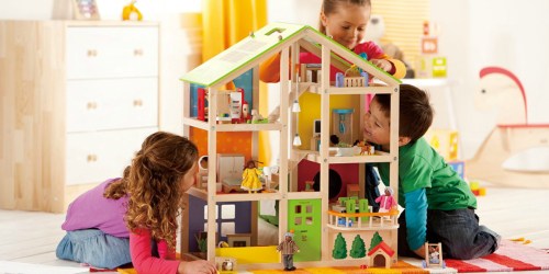 Amazon: Hape Kid’s Wooden Doll House Furnished with Accessories Just $67 Shipped (Reg. $108)