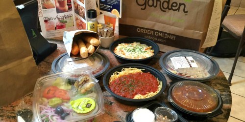 Score 4 Olive Garden Entrees, 2 Soups/Salads, 4 Breadsticks AND 1 Kids’ Meal for Under $27