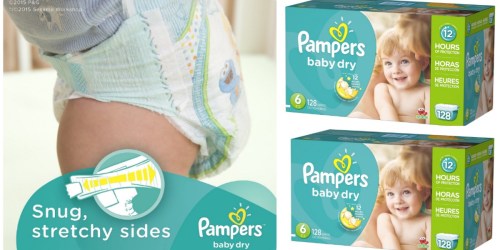 Amazon Family: Pampers Baby Dry Size 6 Diapers 128-Count Box Only $14.40 Shipped (Just 11¢ Each)