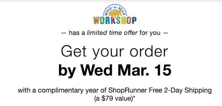 Build-A-Bear Workshop ShopRunner Offer