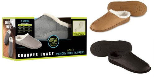 Walmart: Sharper Image Adult Memory Foam Slippers Only $3.88