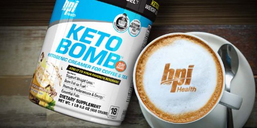 BPI Sports: 50% Off Entire Purchase = Keto Bomb Creamer Just $22.50 (Regularly $44.99)