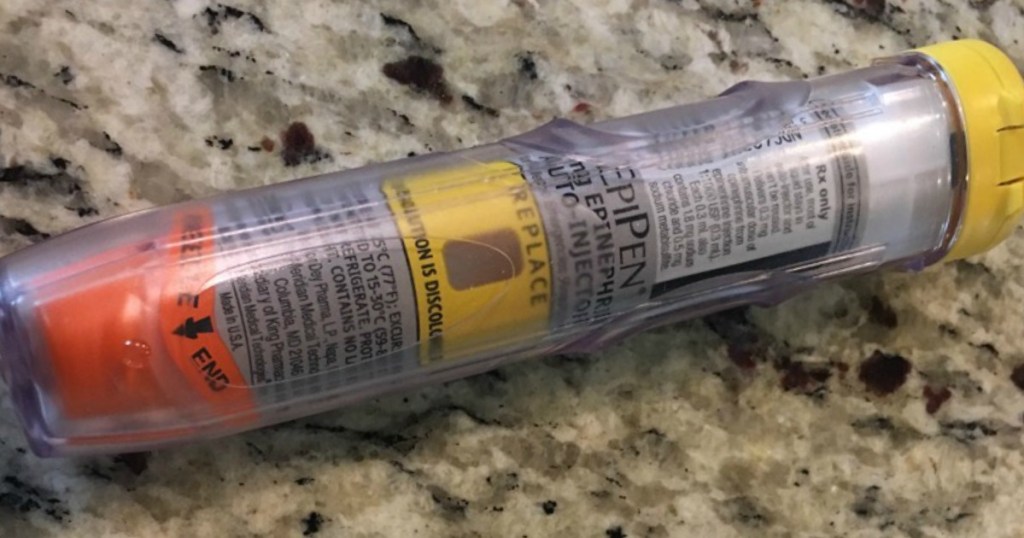 EpiPen on counter