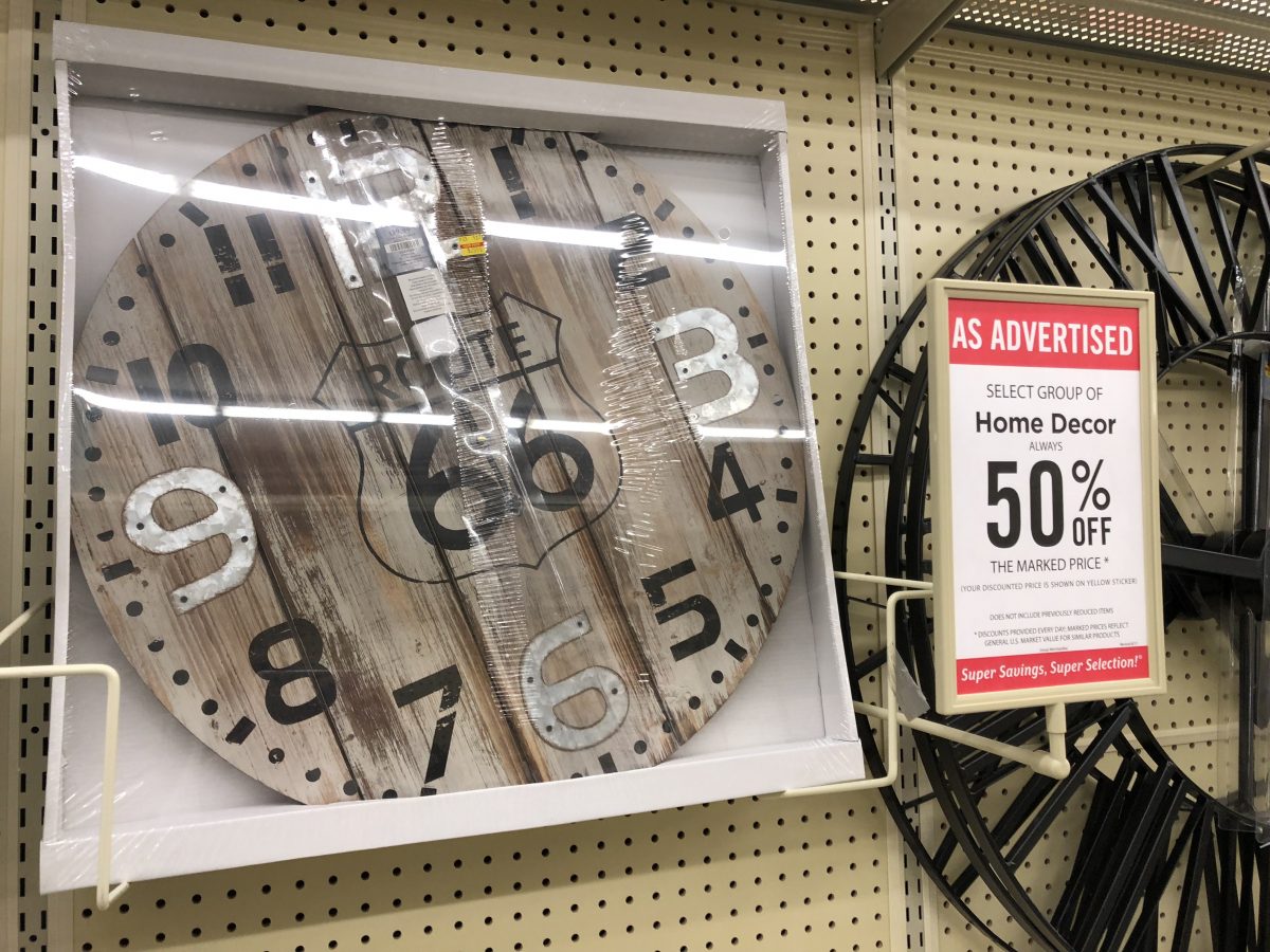 Route 66 clock at Hobby Lobby