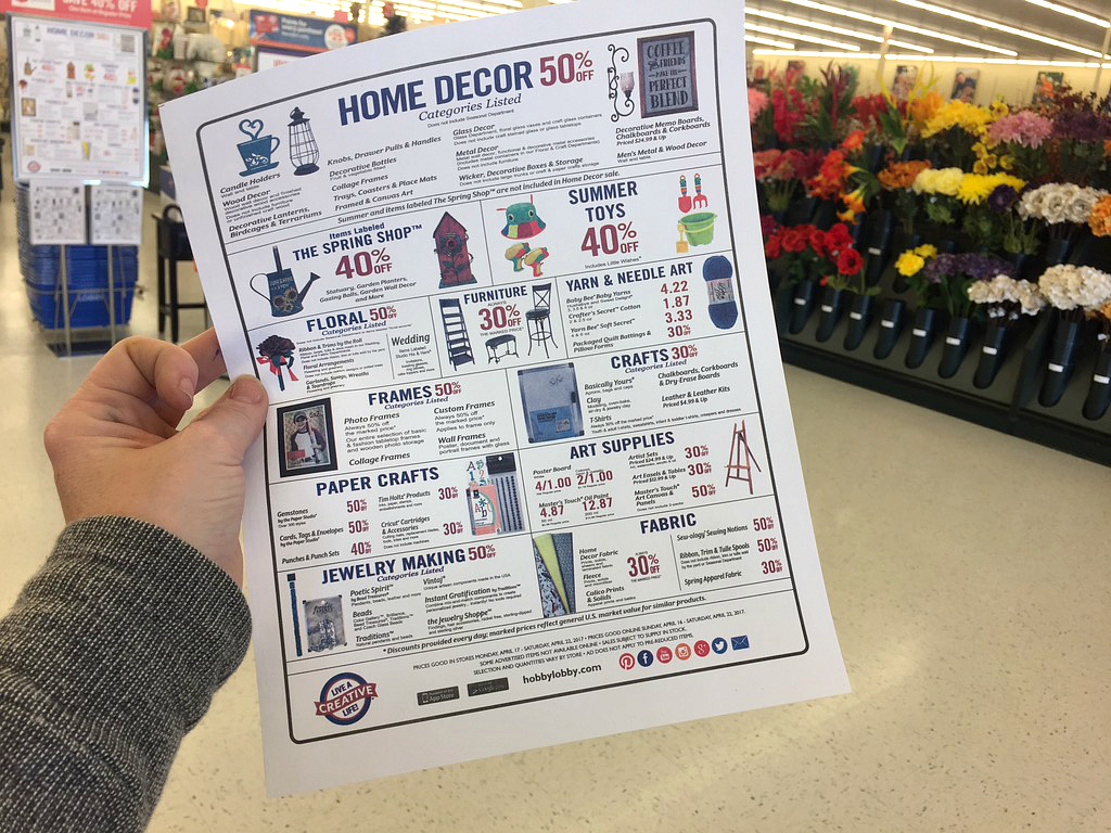 Hobby Lobby flyer