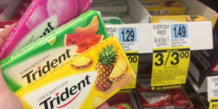 Rite Aid: Trident Gum Single Packs Only 14¢ Each