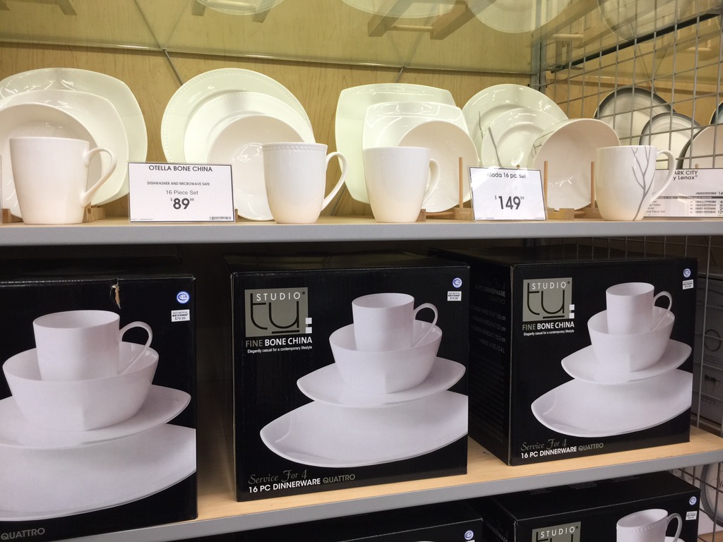17 bed bath beyond money saving secrets - dish sets on display in the store