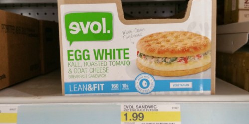 Target Shoppers! EVOL Breakfast Sandwiches 49¢ + More