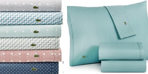 Lacoste Home Cotton Percale Sheet Sets as Low as $17.99 Shipped at Macy’s (Regularly $68+)