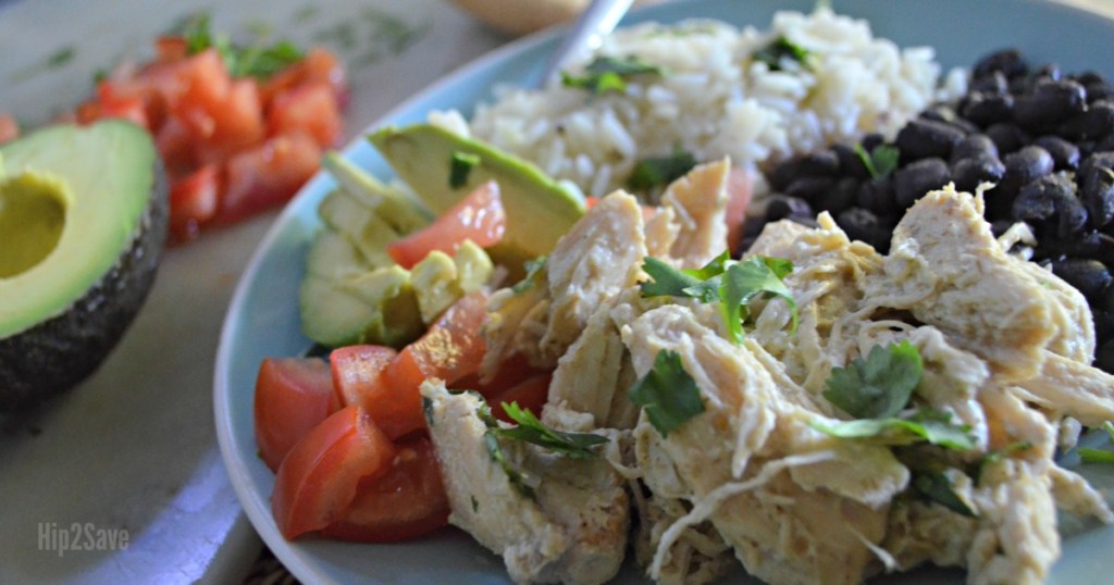 slow cooker chicken on a plate