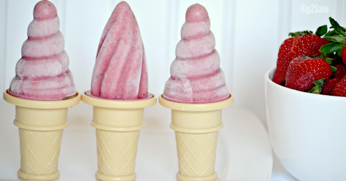 pink popsicles made to look like twisty cones