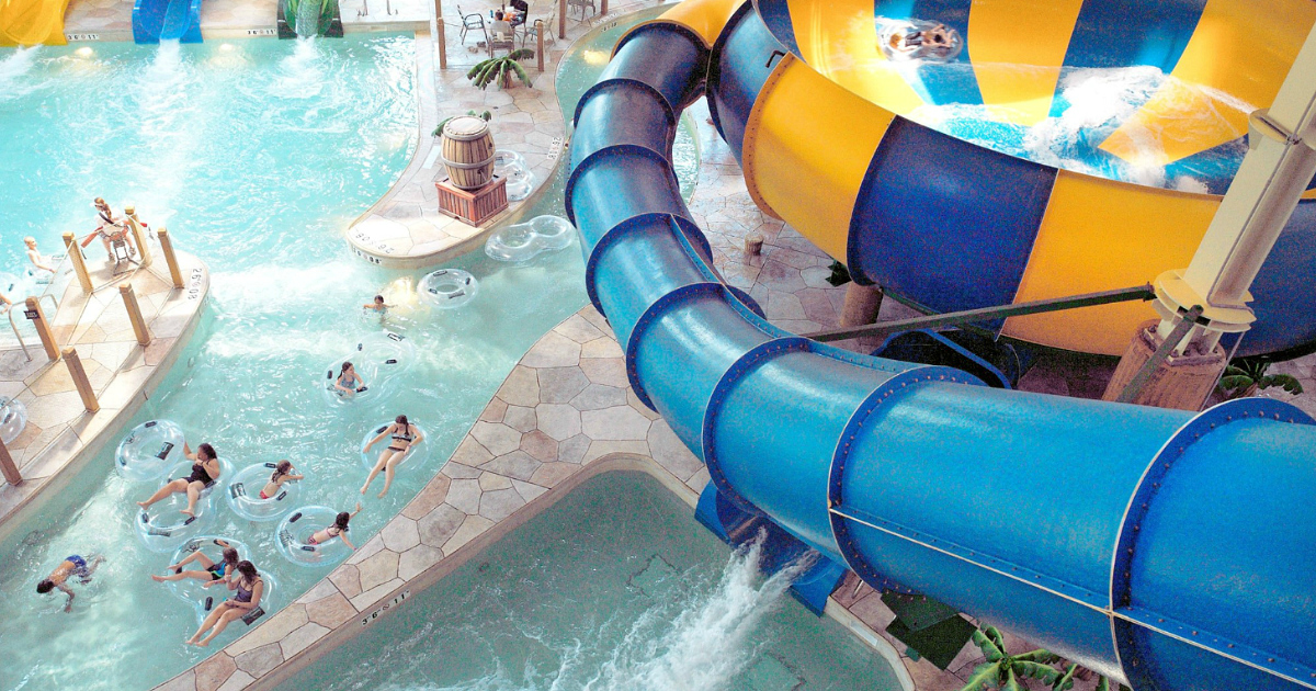 water slide at Great Wolf Lodge