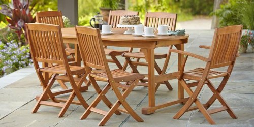Home Depot: Hampton Bay 7-Piece Eucalyptus Dining Set Just $479 Shipped (Regularly $800)