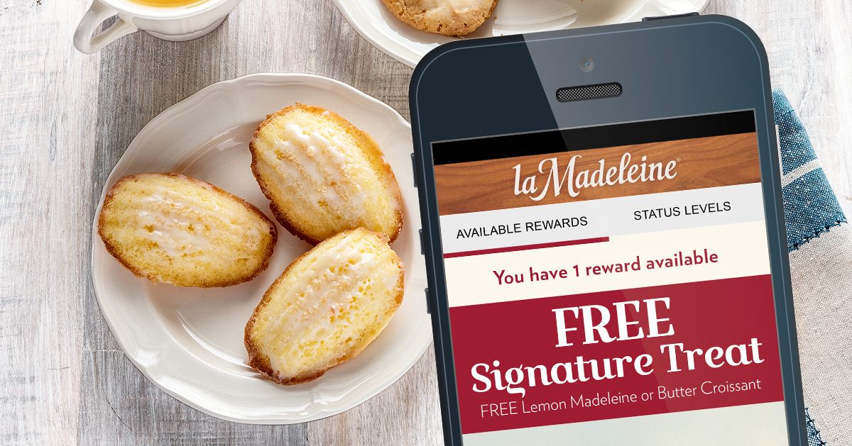 La Madeleine app on smartphone