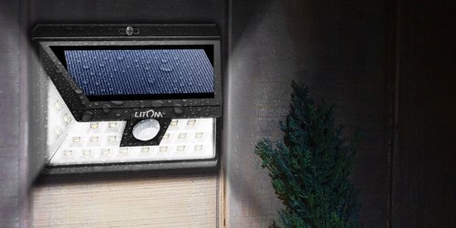Amazon: Litom Solar LED Motion Sensor Outdoor Lights As Low As $13.65 Each (Regularly $20)
