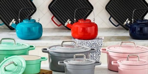 Macy’s: DEEP Discounts on Martha Stewart Cast Iron Fry Pans, Casseroles, Tea Kettles & More