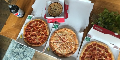 I Paid Under $21 for 3 Large Papa John’s Pizzas, Soda, Dessert AND Scored FREE Pizza For Later