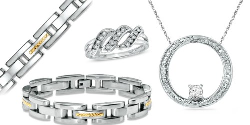 Zales.com: Men’s Stainless Steel Bracelet $42.50 (Reg. $200) + Free 2-Day Shipping & More