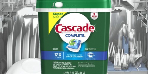 Amazon: Cascade 72-Count ActionPacs Dishwasher Detergent Only $12.12 Shipped (Just 17¢ Each)