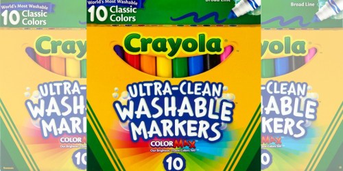 Staples.com: Crayola 10-Count Washable Markers Only $3 (Regularly $6.49)