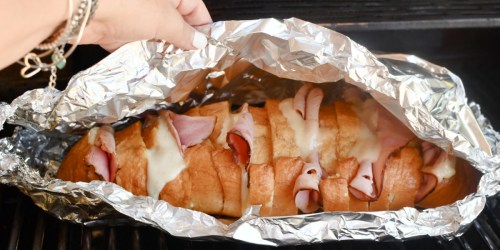 Take These Easy Grilled Ham and Cheese Pull-Apart Sandwiches Camping or Tailgating!