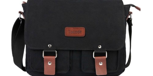 Amazon: Tocode Canvas & Leather Messenger Bag Only $20.99 Shipped