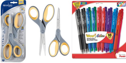 Amazon: Westcott 8″ Titanium Scissors 2-Pack ONLY $9.37 & Great Buy on Pentel (Add-On Items)