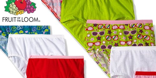 Fruit of the Loom Girls’ Briefs 9-Pack Only $5.97 (Just 66¢ Each)
