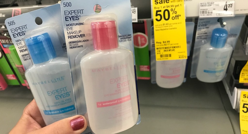 hand holding eye makeup remover