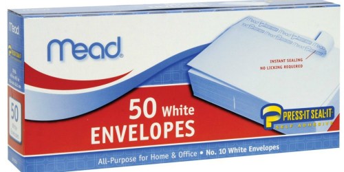 Amazon: Mead Press-It Seal-It Envelopes 50-Pack Just $1.59 (Regularly $5.77)