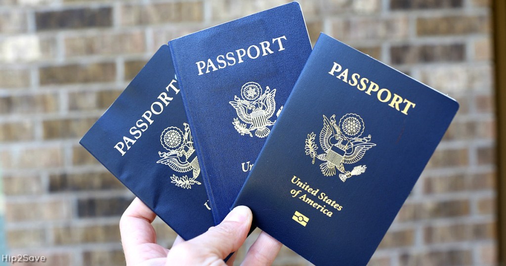 hand holding passports