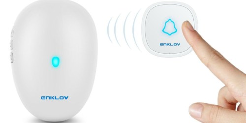 Amazon: Enklov Wireless 2-Piece Doorbell Kit ONLY $8.10 (Choose From 30 Melodies)