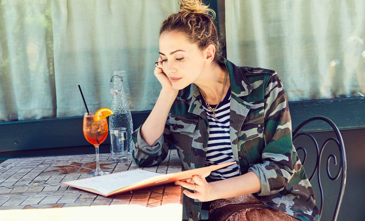 woman reading a book