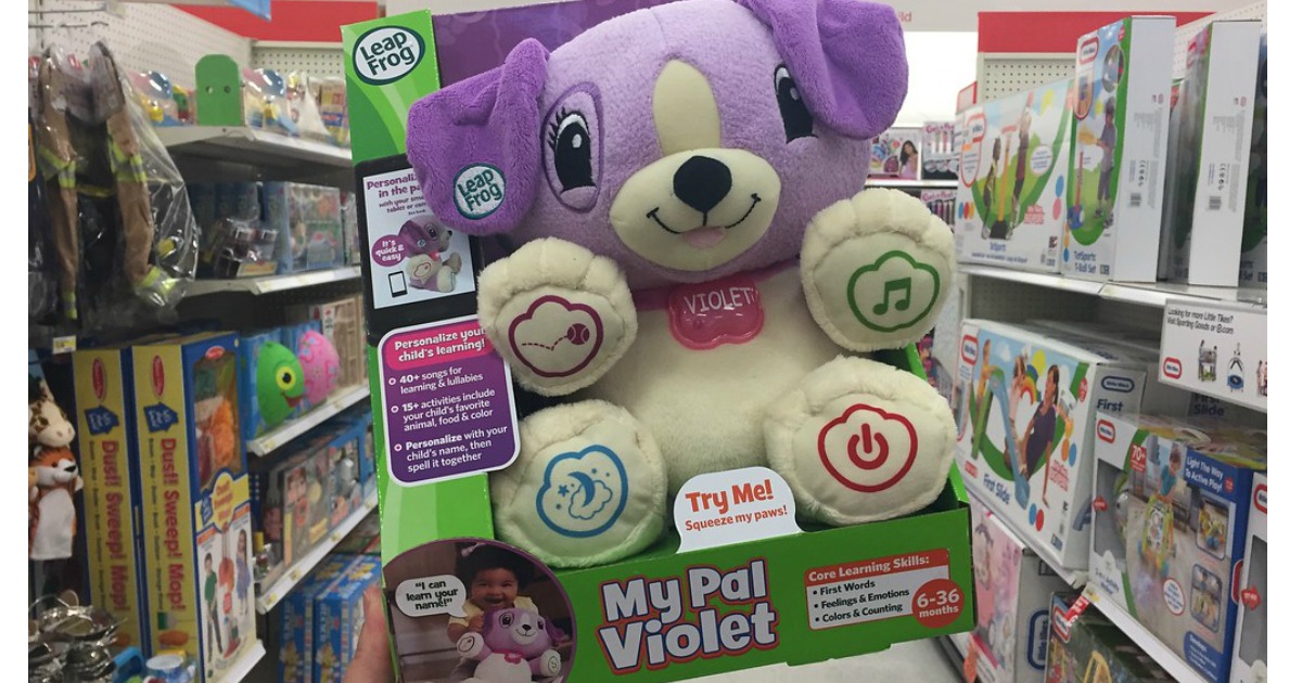 hand holding MyPal Violet toy