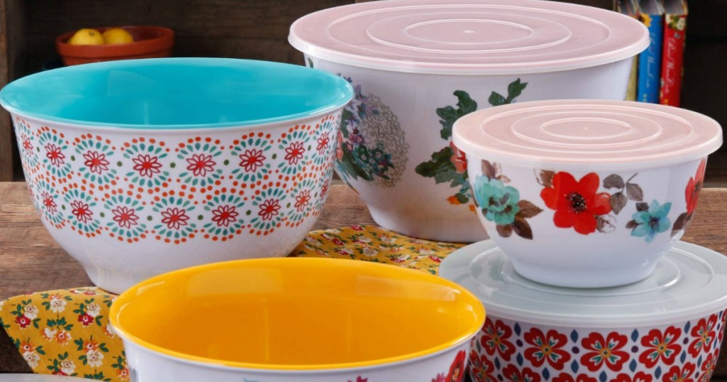 five pioneer woman mixing bowls