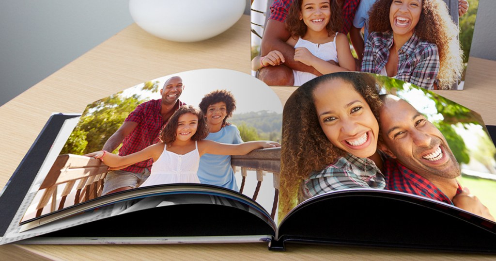 Walmart Photo Book sitting on desk