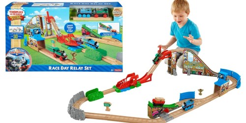 Amazon: Thomas The Train Wooden Railway Race Day Relay Set Only $69.99 Shipped (Regularly $150)