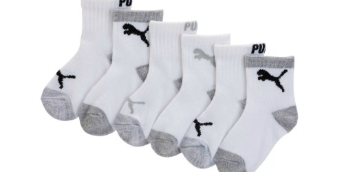PUMA Toddler Socks 6-Pack ONLY $3.99 Shipped (Regularly $14) + More Sock Deals